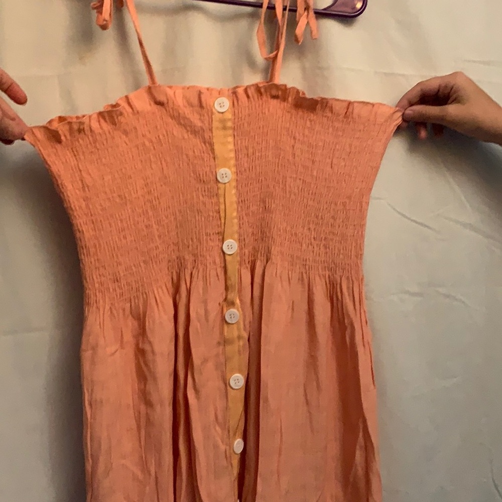 Shein curve peachy salmon color women’s Sundress